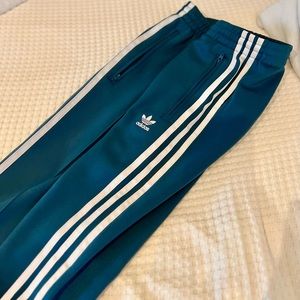 Adidas Originals Women’s Teal Blue SST Track Pants, Size US 2XS